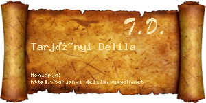 Tarjányi Delila névjegykártya